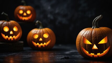 Spooky Pumpkin Night A Halloween Background