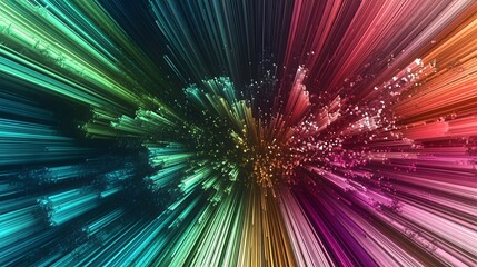 Abstract Colorful Lines Pattern Background