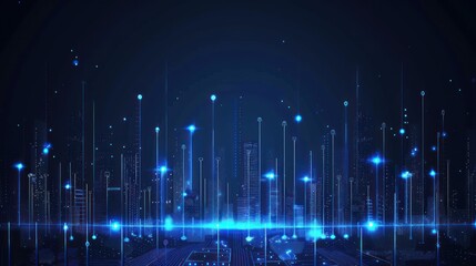 Fototapeta premium Digital Cityscape