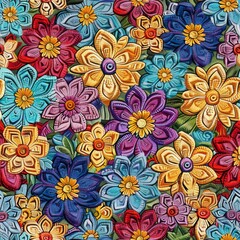 Crochet Seamless Pattern, Knitting Endless Background, Old Handmade Knitting Tile