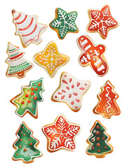 New Year and Christmas card, graphic advertising backgrounds in a doodle 2D illustrator style.