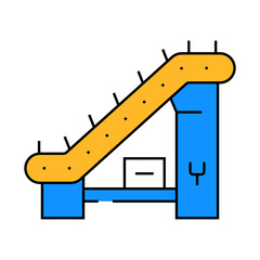 conveyor belt manufacturing engineer line icon vector. conveyor belt manufacturing engineer sign. isolated symbol illustration