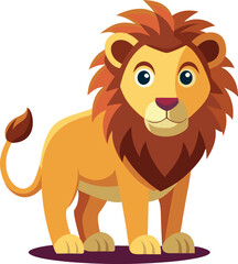 Obraz premium lion cartoon isolated on white