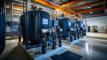 Industrial Tanks and Piping in a Factory Setting