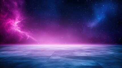 Obraz premium A blue and purple sky with a lot of stars