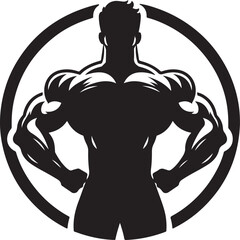 illustration of a man lifting weights