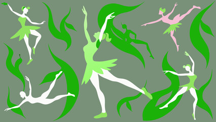 pattern with dancing people