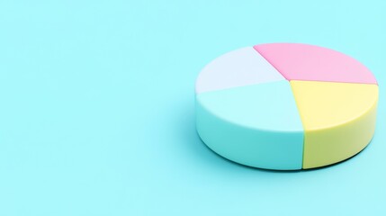 Obraz premium This 3D pie chart shows the distribution of cost rates and scores