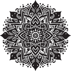 Mandala silhouette vector design