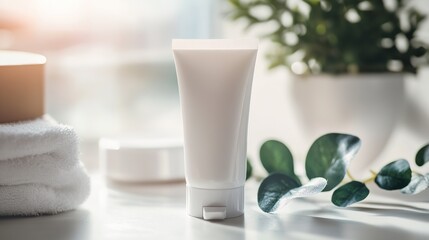 Dynamic Makeup Photography with Water Splashes, Highlighting Beauty Products in Motion and Refreshing Aqua Aesthetic