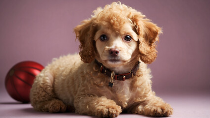 Puppy Poodle in Studio