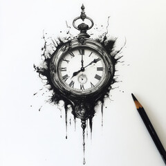 clock, time, watch, alarm, hour, old, vintage, antique, timer, retro, pocket, minute, wall, hours, business, alarm clock, deadline, face, concept, vector, classic, black, morning, illustration, object