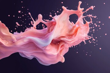 Soft Liquid Splash on Dark Background