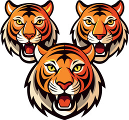 tiger head vector illustration