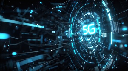 Obraz premium 5G Technology Abstract Background