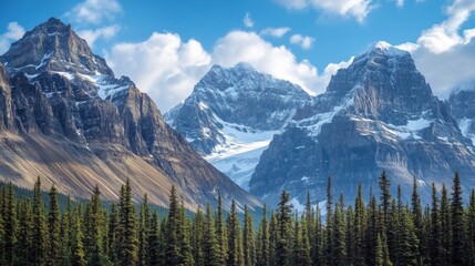 Obraz premium A snow-covered Grand Veymont in spring in Vercors, France