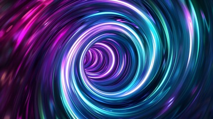 Swirling Vortex of Neon Lights for Dynamic Product Displays and Vibrant Backgrounds