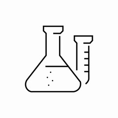 chemical flask icon sign vector
