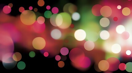 Obraz premium Abstract Bokeh Lights Background with Red Green and Yellow Colors