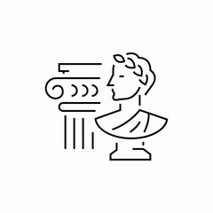 greek statue icon sign vector