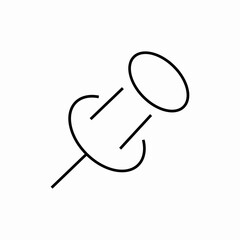 push pin icon sign vector