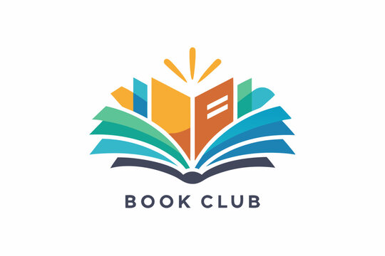 Minimalist book club logo collection for education and literature themes
