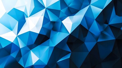 Fototapeta premium Abstract Blue Geometric Pattern Low Poly Background