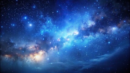 Fototapeta premium Minimalist night sky background with celestial indigo and deep space blue