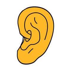 daith piercing earring line icon vector. daith piercing earring sign. isolated symbol illustration