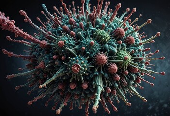Virus cell background