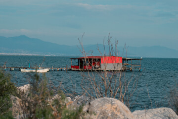 Fisherman small house at the rivver