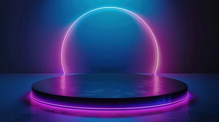 Neon Circle Stage