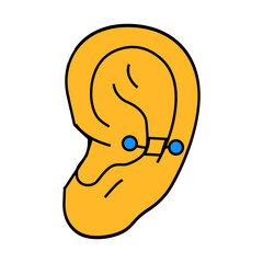 anti helix piercing earring line icon vector. anti helix piercing earring sign. isolated symbol illustration