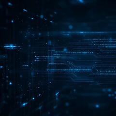 Innovative circuit board technology highlighted by vivid blue neon lights