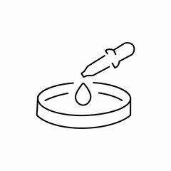 medical dropper test icon sign vector