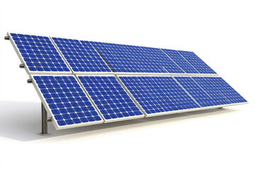 A solar panel is shown in full view with a white background