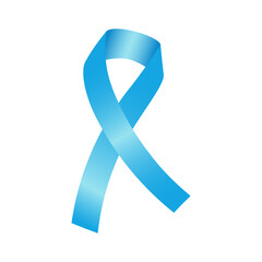 Vector illustration of blue ribbon on transparent background