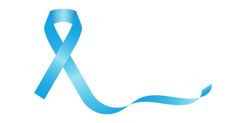 Vector illustration of blue ribbon on transparent background
