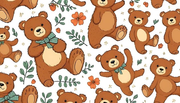 teddy pattern background,seamless pattern with teddy bears,children, doodle, graphic, print, textile, bear, fabric, teddy, wallpaper, baby, cartoon, happy, illustration, paper, animal, card, 46