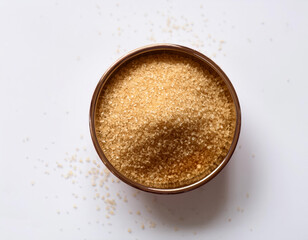 brown sugar, isolated on a clean, smooth white backgroun