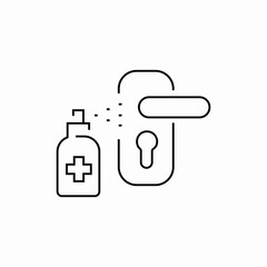 Obraz premium door handle sanitizer icon sign vector