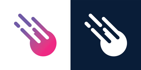 Comet meteor logo vector icon illustration design © fahmi