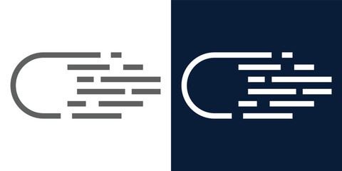 Comet meteor logo vector icon illustration design © fahmi