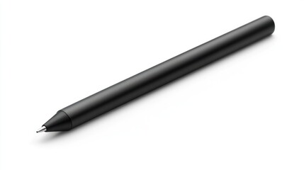 Black Pencil on White Background