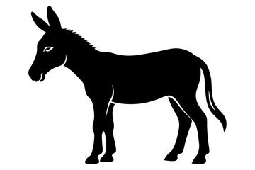 donkey silhouette vector illustration