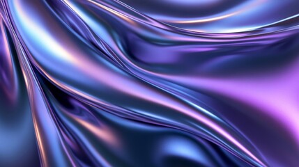 Fototapeta premium Abstract Draped Metallic Fabric with Iridescent Sheen