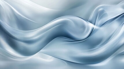 Abstract Wavy Blue and White Fabric Texture