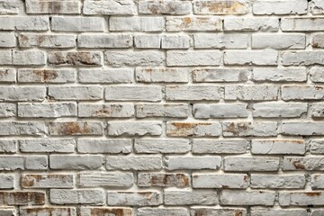 Fototapeta premium Whitewashed Shabby Brick Wall Texture - Rustic Light Gray Wallpaper for Vintage Backgrounds