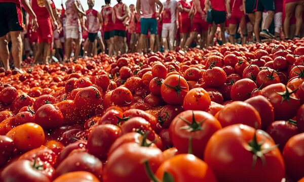 Tomatina festival in Spain.
