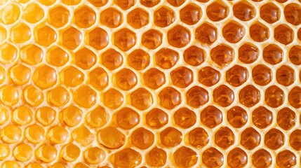 Sweet golden honeycombs for culinary and natural beauty products